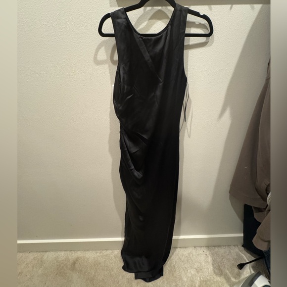 Anthropologie BHLDN Emma High Neck Satin Maxi Gown- NWT- M - Picture 4 of 7